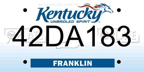 42DA183 Kentucky License Plate