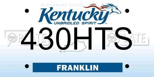 430HTS Kentucky License Plate