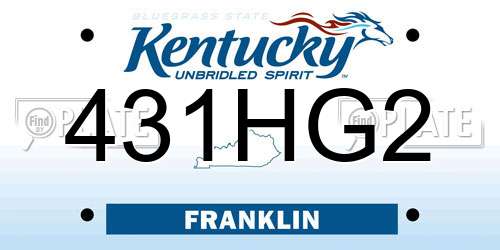 431HG2 Kentucky License Plate