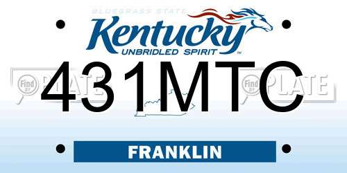 431MTC Kentucky License Plate