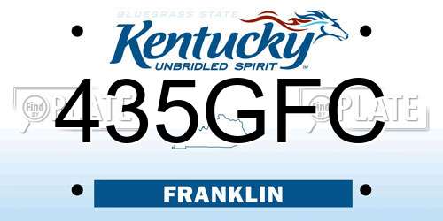 435GFC Kentucky License Plate