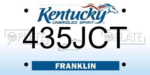 435JCT Kentucky License Plate
