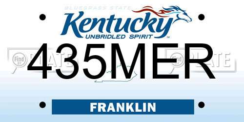 435MER Kentucky License Plate