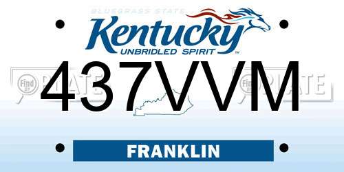 437VVM Kentucky License Plate