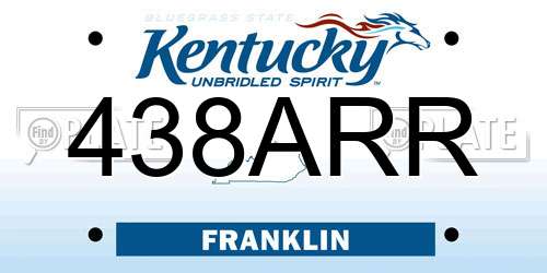 438ARR Kentucky License Plate