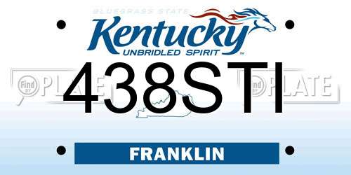 438STI Kentucky License Plate