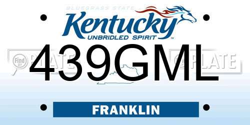 439GML Kentucky License Plate