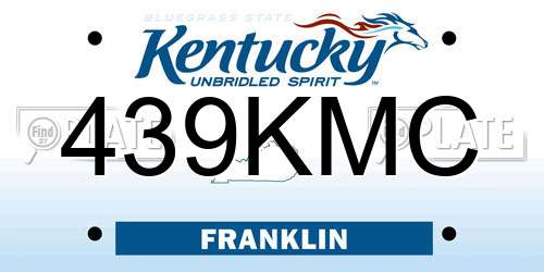 439KMC Kentucky License Plate