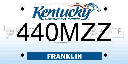 440MZZ Kentucky License Plate