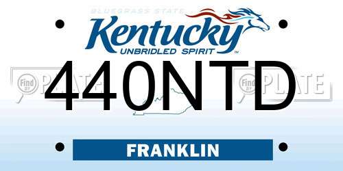 440NTD Kentucky License Plate