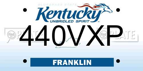 440VXP Kentucky License Plate