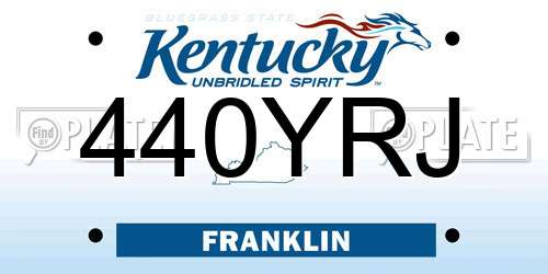 440YRJ Kentucky License Plate