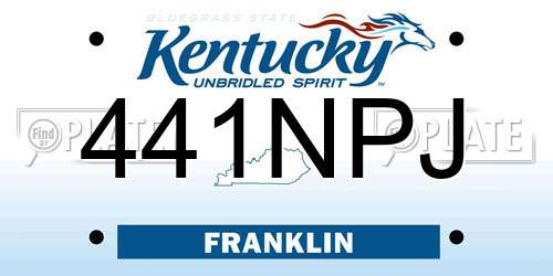 441NPJ Kentucky License Plate