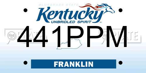 441PPM Kentucky License Plate