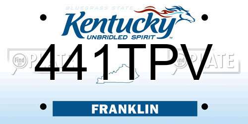 441TPV Kentucky License Plate