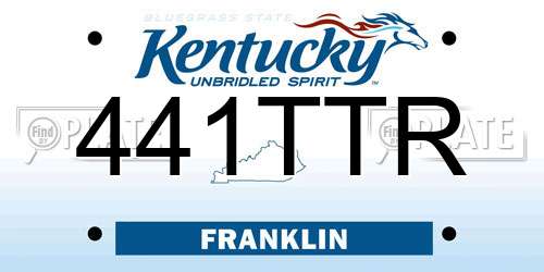 441TTR Kentucky License Plate