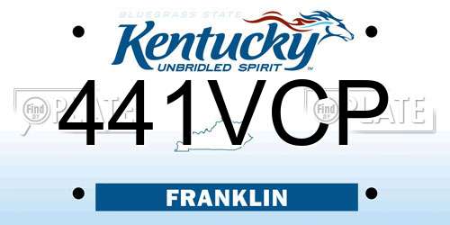 441VCP Kentucky License Plate