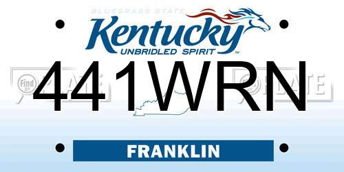 441WRN Kentucky License Plate