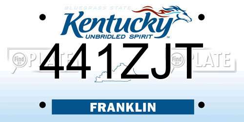 441ZJT Kentucky License Plate