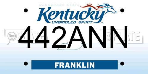 442ANN Kentucky License Plate