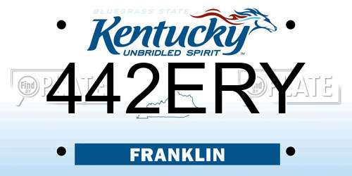 442ERY Kentucky License Plate