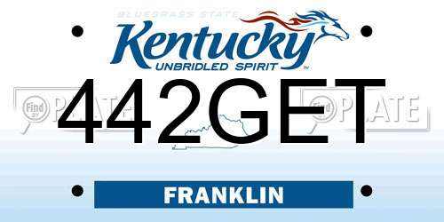 442GET Kentucky License Plate