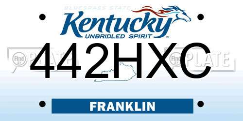 442HXC Kentucky License Plate