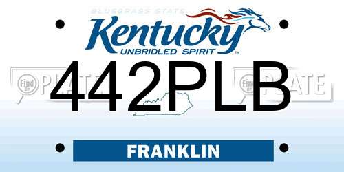 442PLB Kentucky License Plate