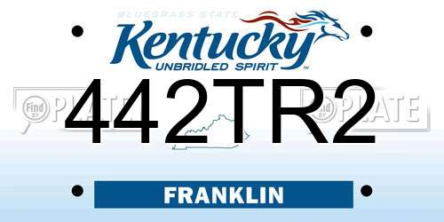 442TR2 Kentucky License Plate