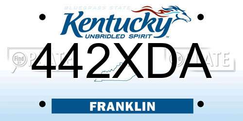 442XDA Kentucky License Plate