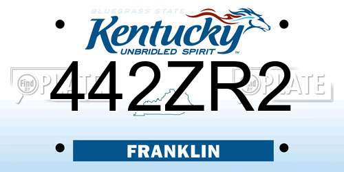 442ZR2 Kentucky License Plate