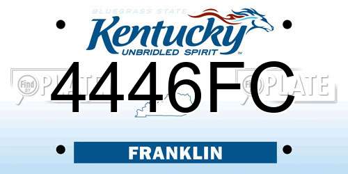 4446FC Kentucky License Plate