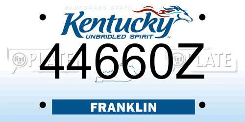 44660Z Kentucky License Plate