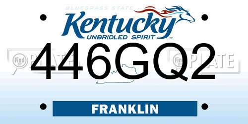 446GQ2 Kentucky License Plate