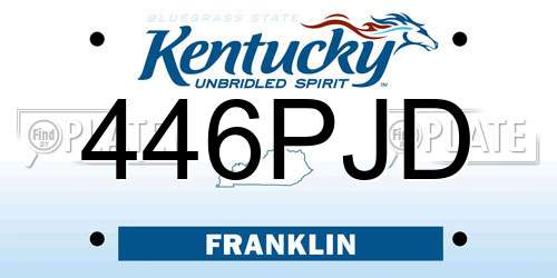 446PJD Kentucky License Plate