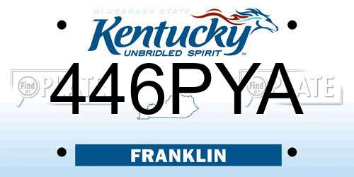 446PYA Kentucky License Plate