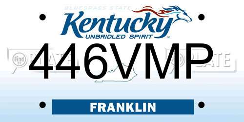 446VMP Kentucky License Plate