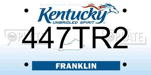 447TR2 Kentucky License Plate