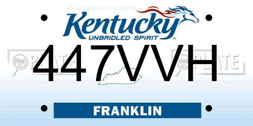 447VVH Kentucky License Plate