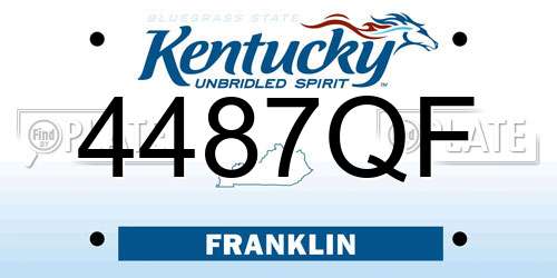 4487QF Kentucky License Plate
