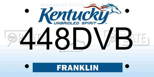 448DVB Kentucky License Plate