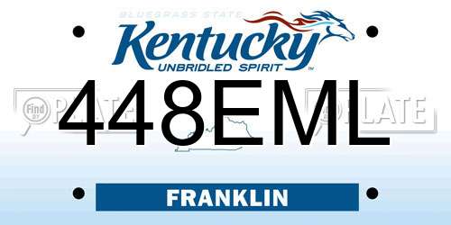 448EML Kentucky License Plate
