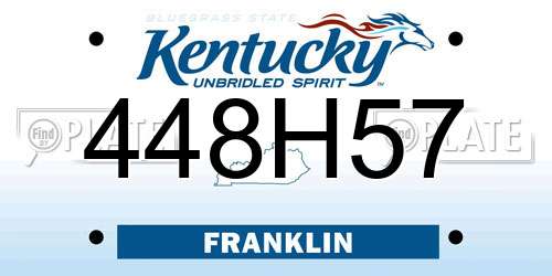 448H57 Kentucky License Plate