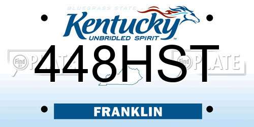 448HST Kentucky License Plate