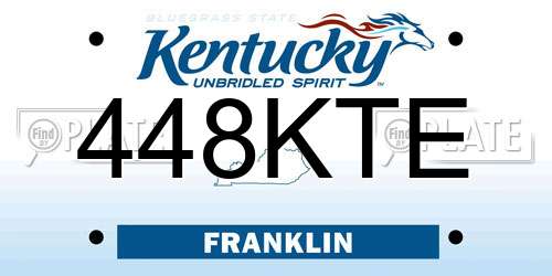 448KTE Kentucky License Plate