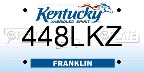 448LKZ Kentucky License Plate