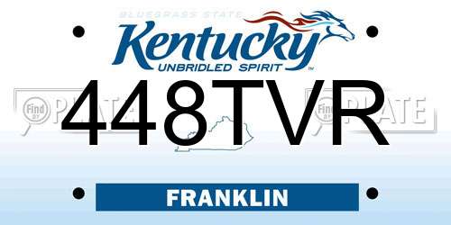 448TVR Kentucky License Plate