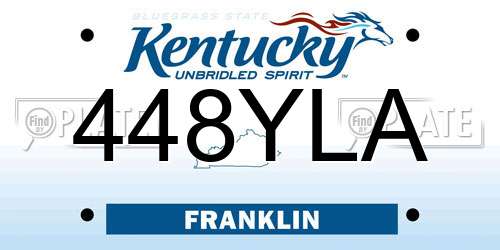 448YLA Kentucky License Plate