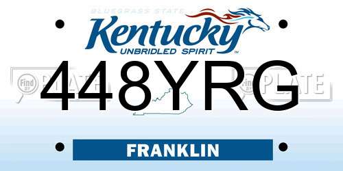 448YRG Kentucky License Plate