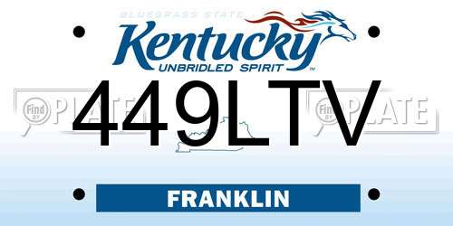 449LTV Kentucky License Plate